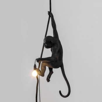 Monkey Lamp Black Hanging