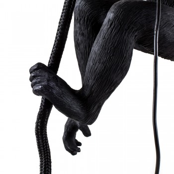 Lampara Mono Negro Colgado