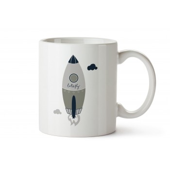 Taza Decorada Coll Grey Rocket