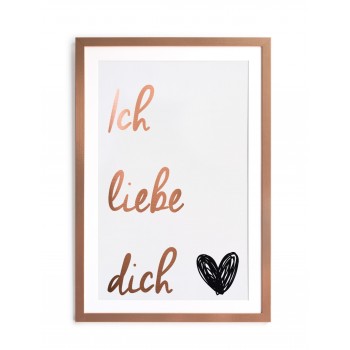 Cuadro Cobre Ich liebe dich