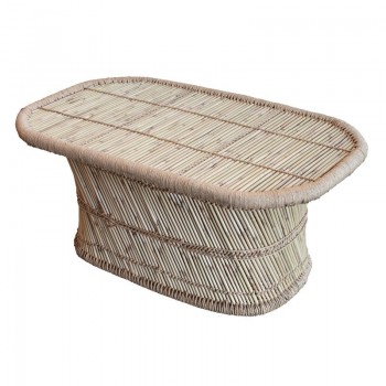 Natural Bamboo Coffee Table, Round Bamboo Coffee Table