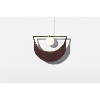 Wink Lamp Gold&maroon