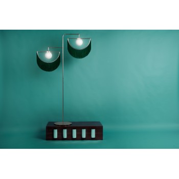 Winl Standing Lamp - Silver&Turquoise