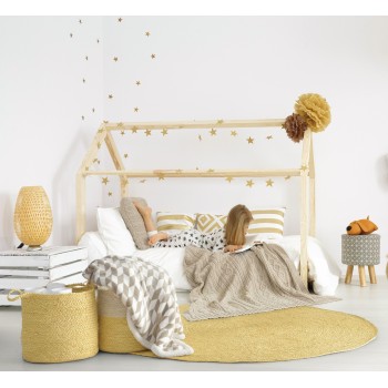 Cesta de Yute Amarilla