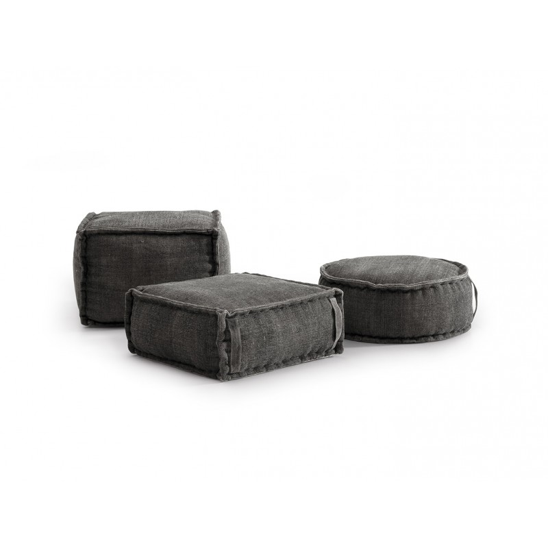 Gray square deals pouf