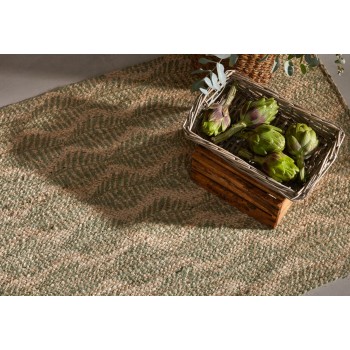 Alfombra Yute Green Pattern