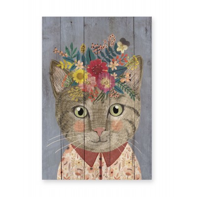 Panel decorativo Floral Cat