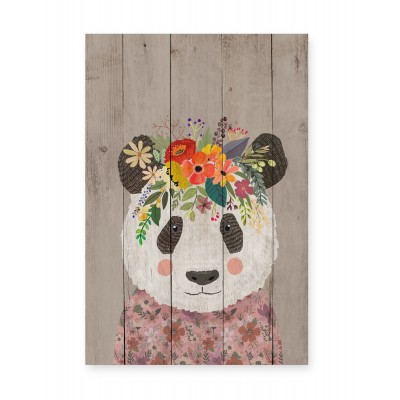 Panel decorativo Floral Panda