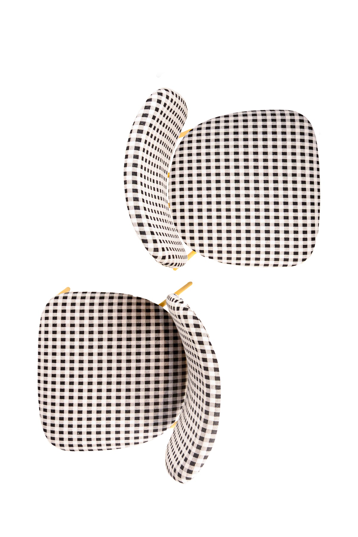 Silla Clarita Amarilla Tapizado Vichy