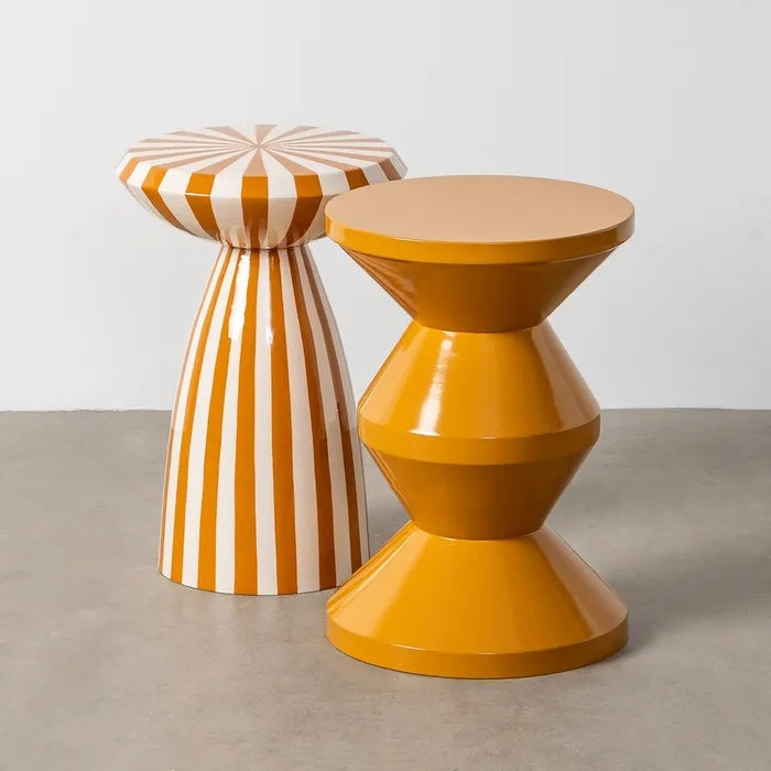 Mesita Auxiliar Circus Vintage Rayas Butter