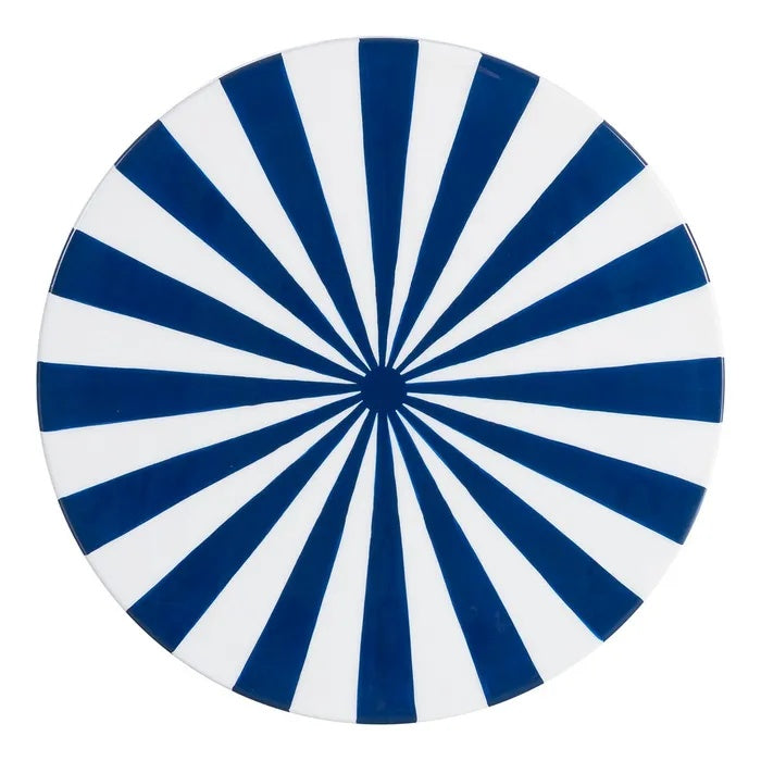 Mesita Auxiliar Circus Vintage Rayas Azules