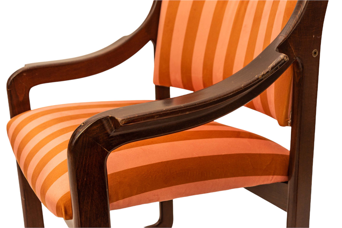 Chaise à rayures des années 70