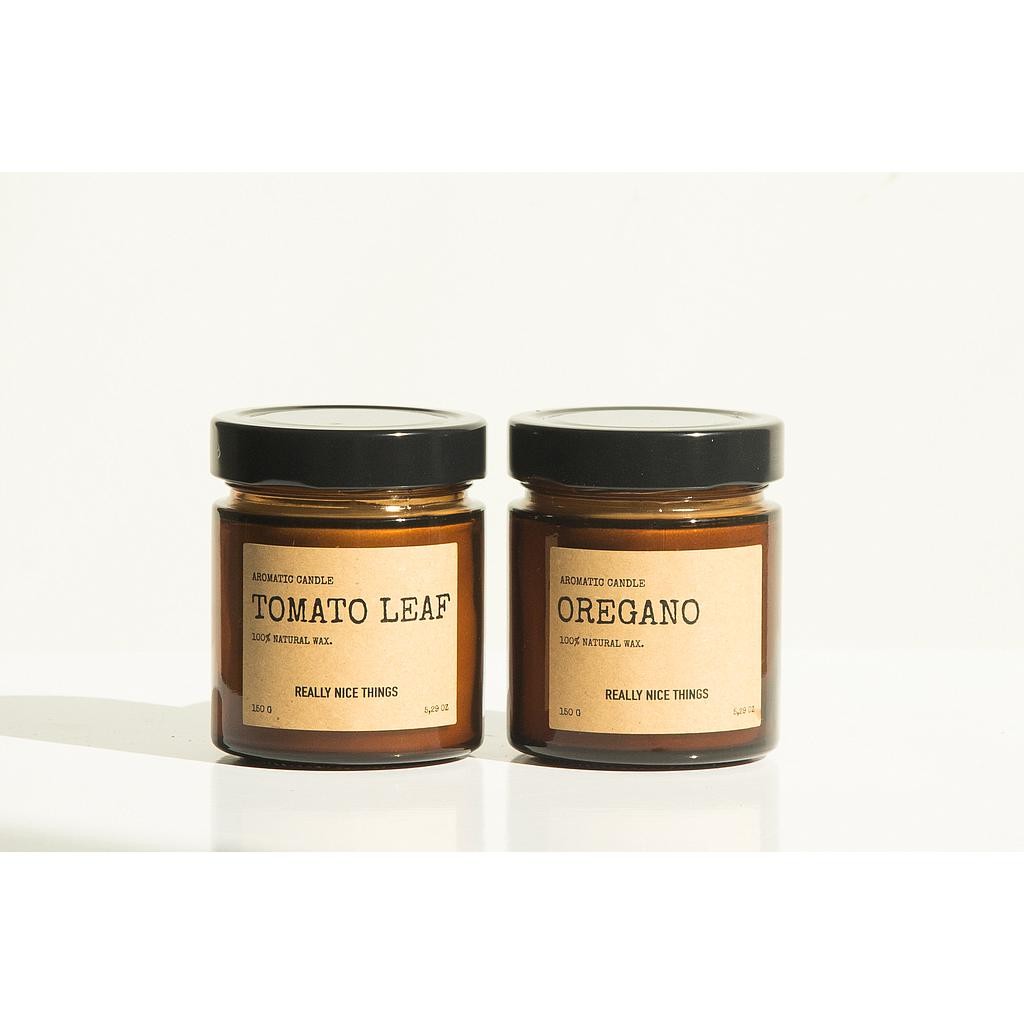 Tomato Leaf & Oregano Candle Set