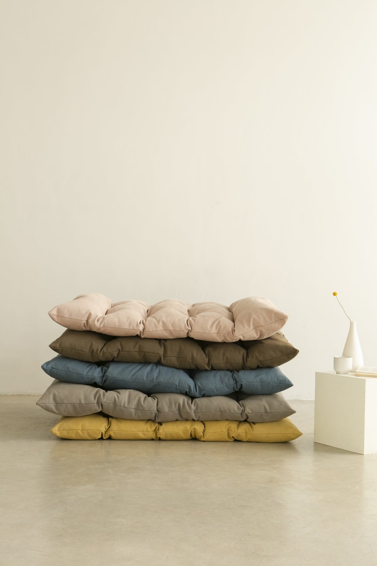Matelas futon de sol taupe