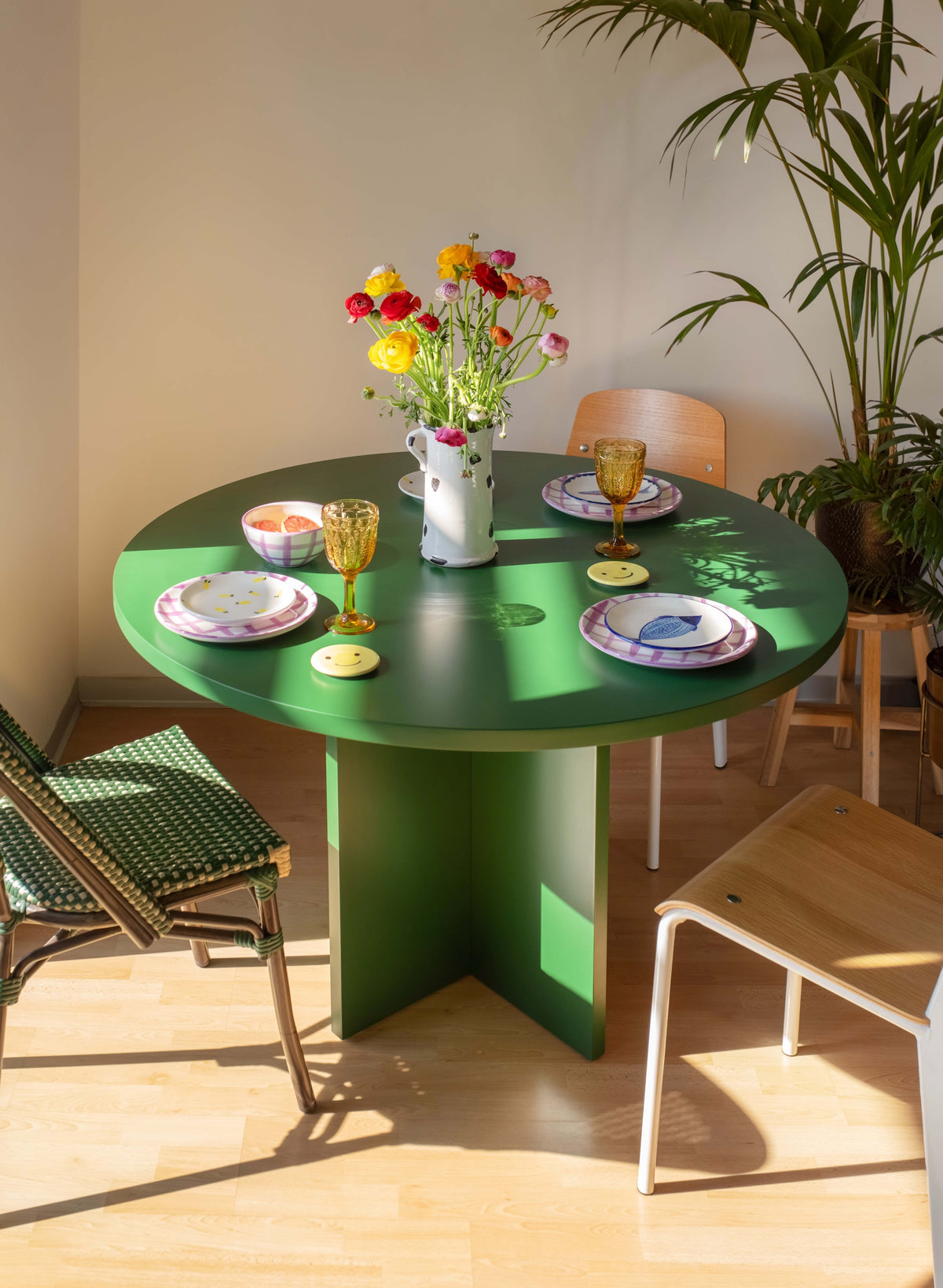 Mesa redonda comedor Matilda Cedar 120