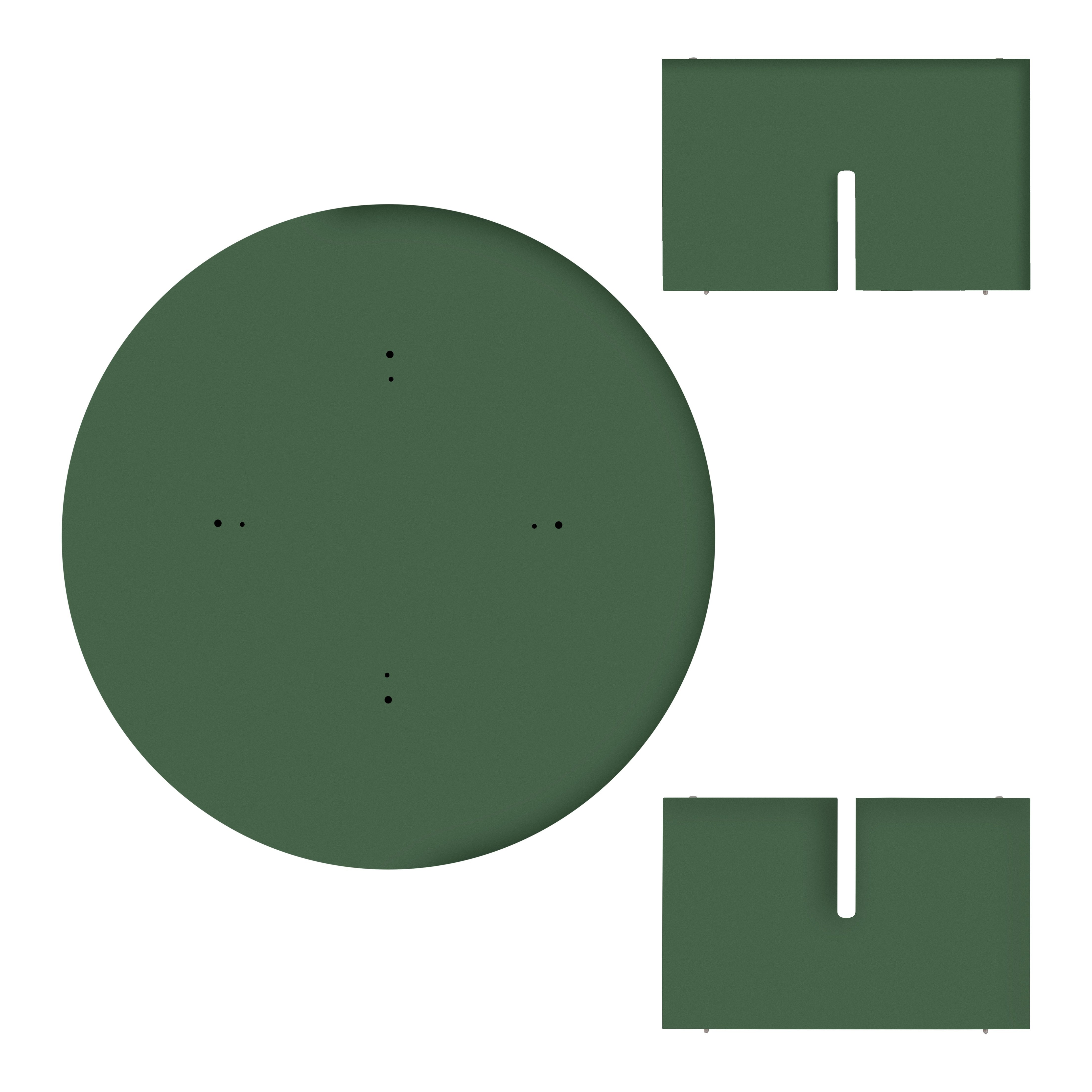 Round low table Pause Cedar