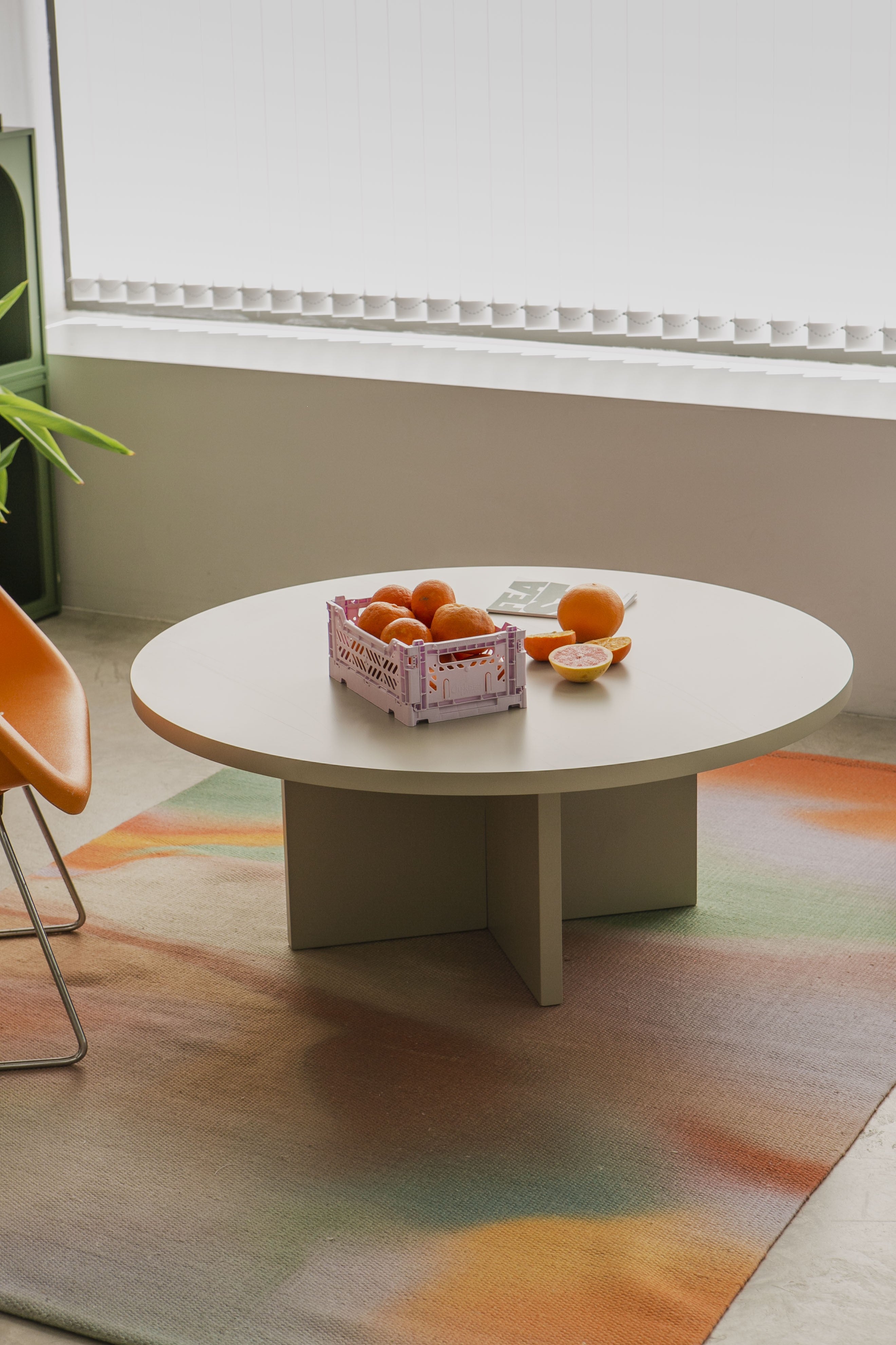 Round lower table Pause Taupe