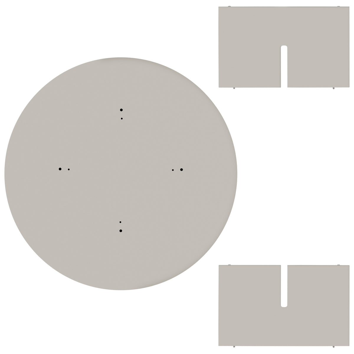 Round lower table Pause Taupe