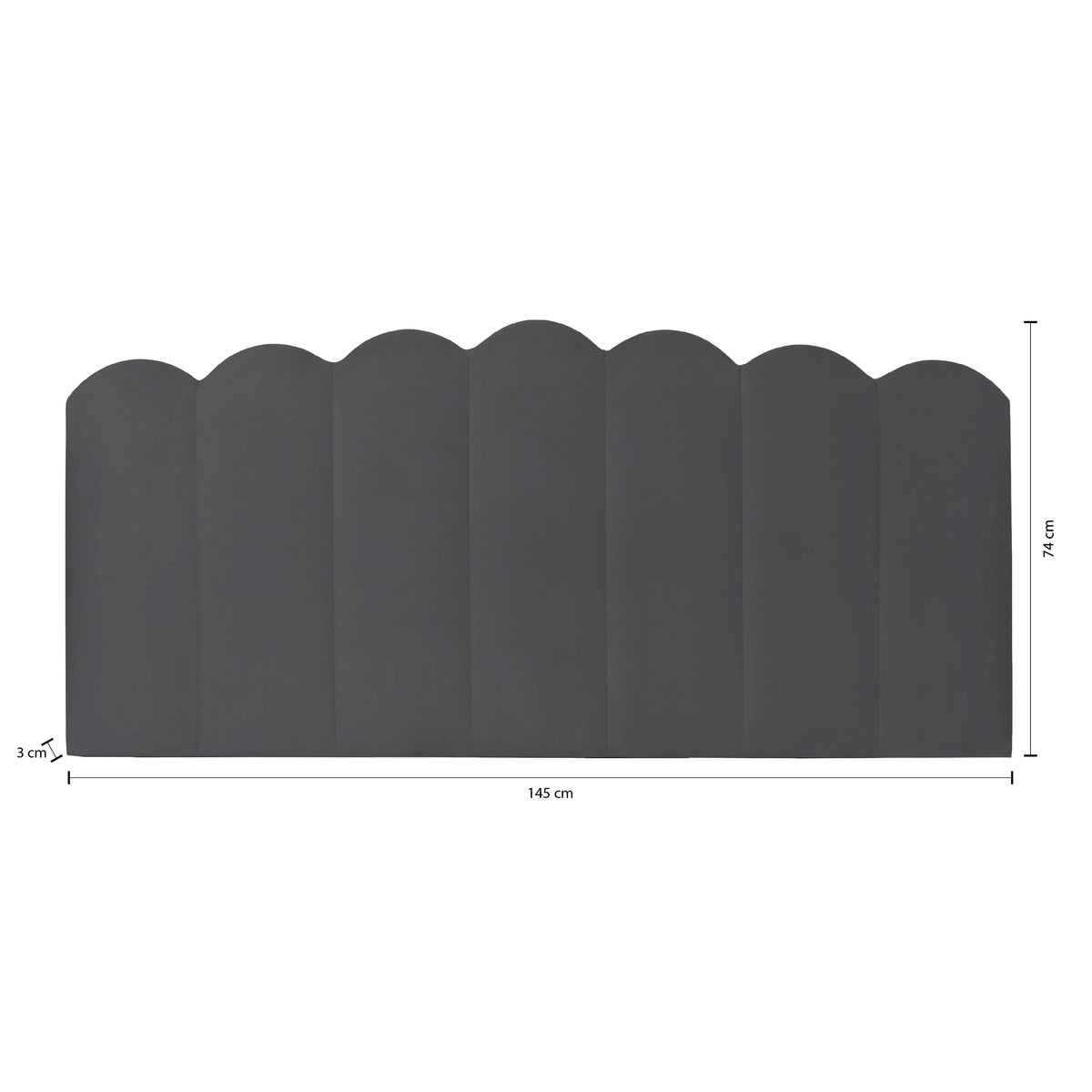 Cabecero Shell 135 Cool Grey