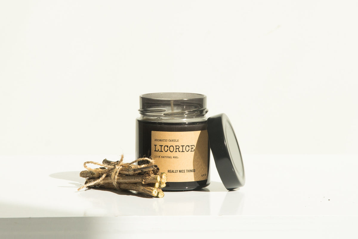 Ensemble de bougies cannabis et réglisse