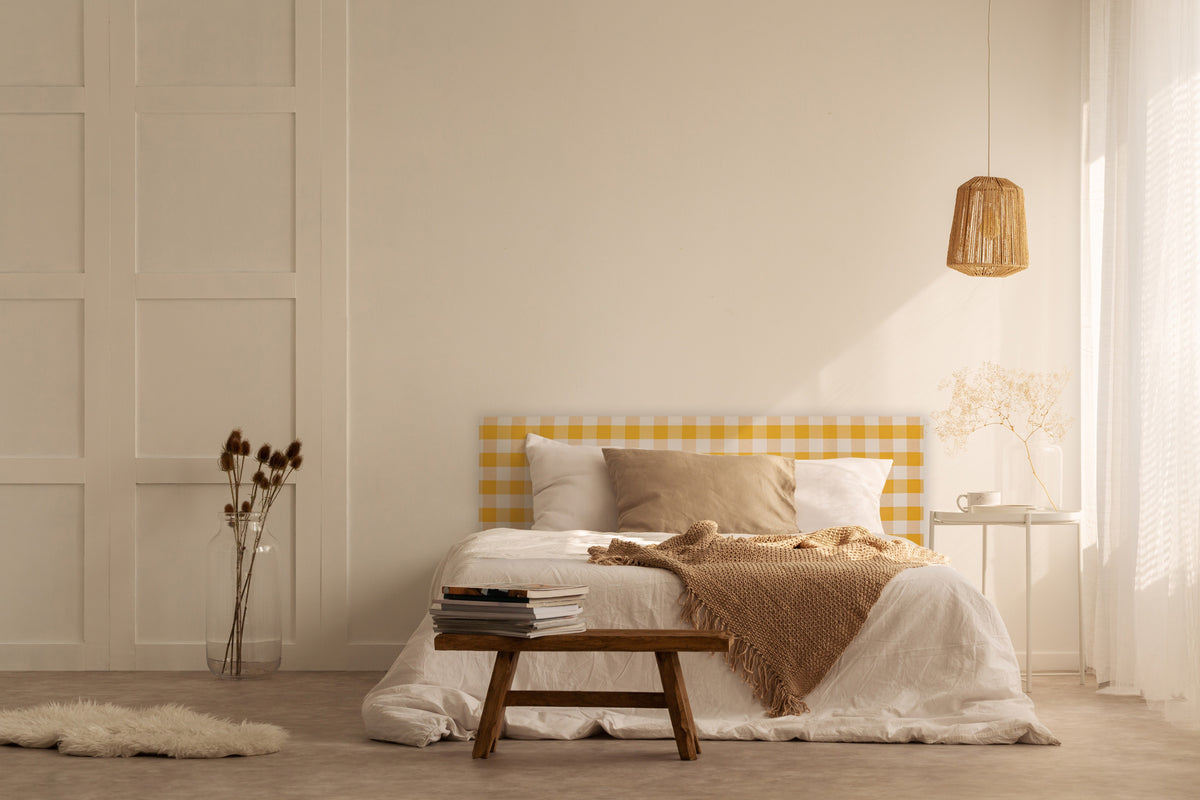 Cabecero Billie  135 Vichy Amarillo