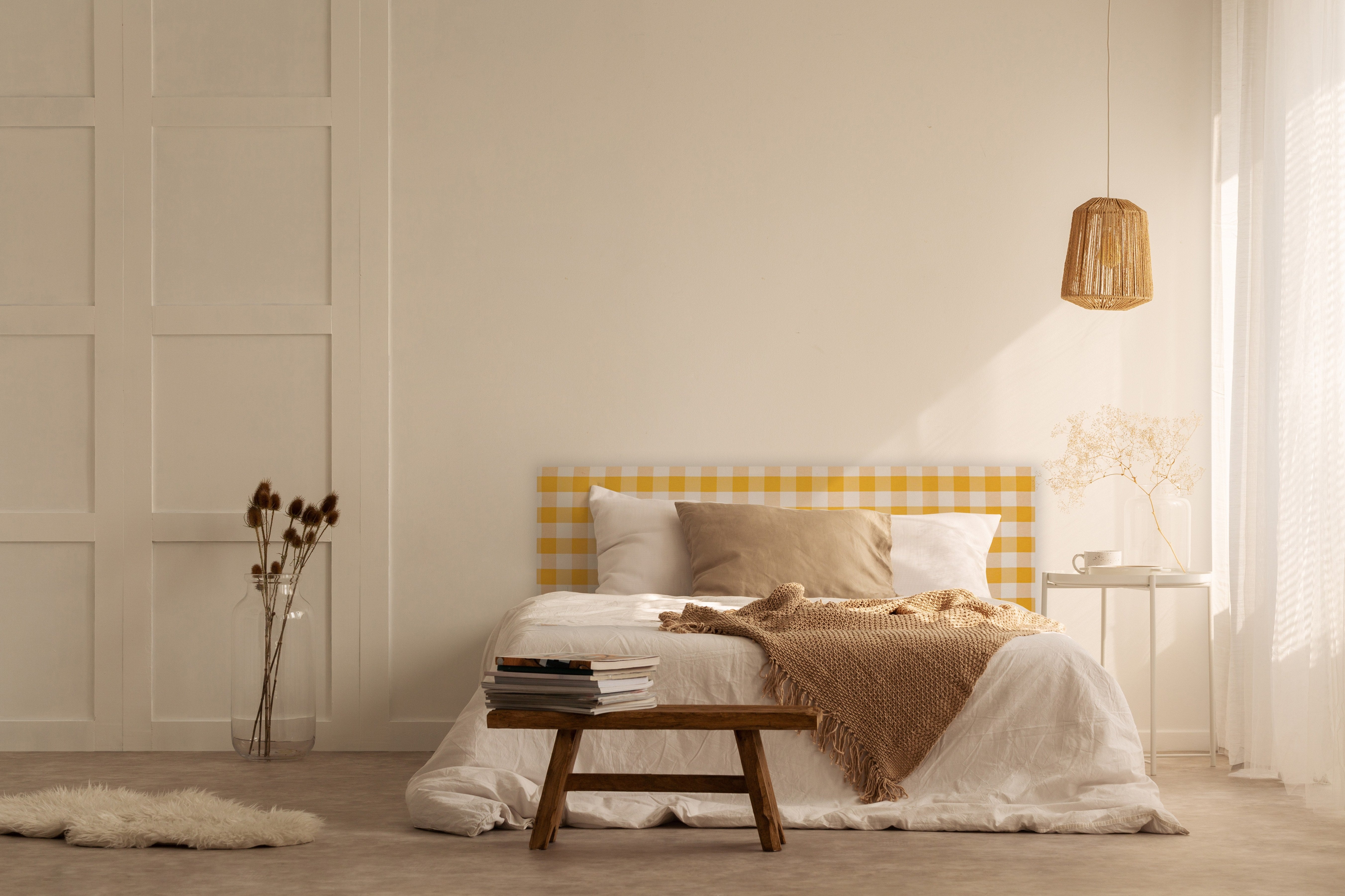 Cabecero Billie 150 Vichy Amarillo
