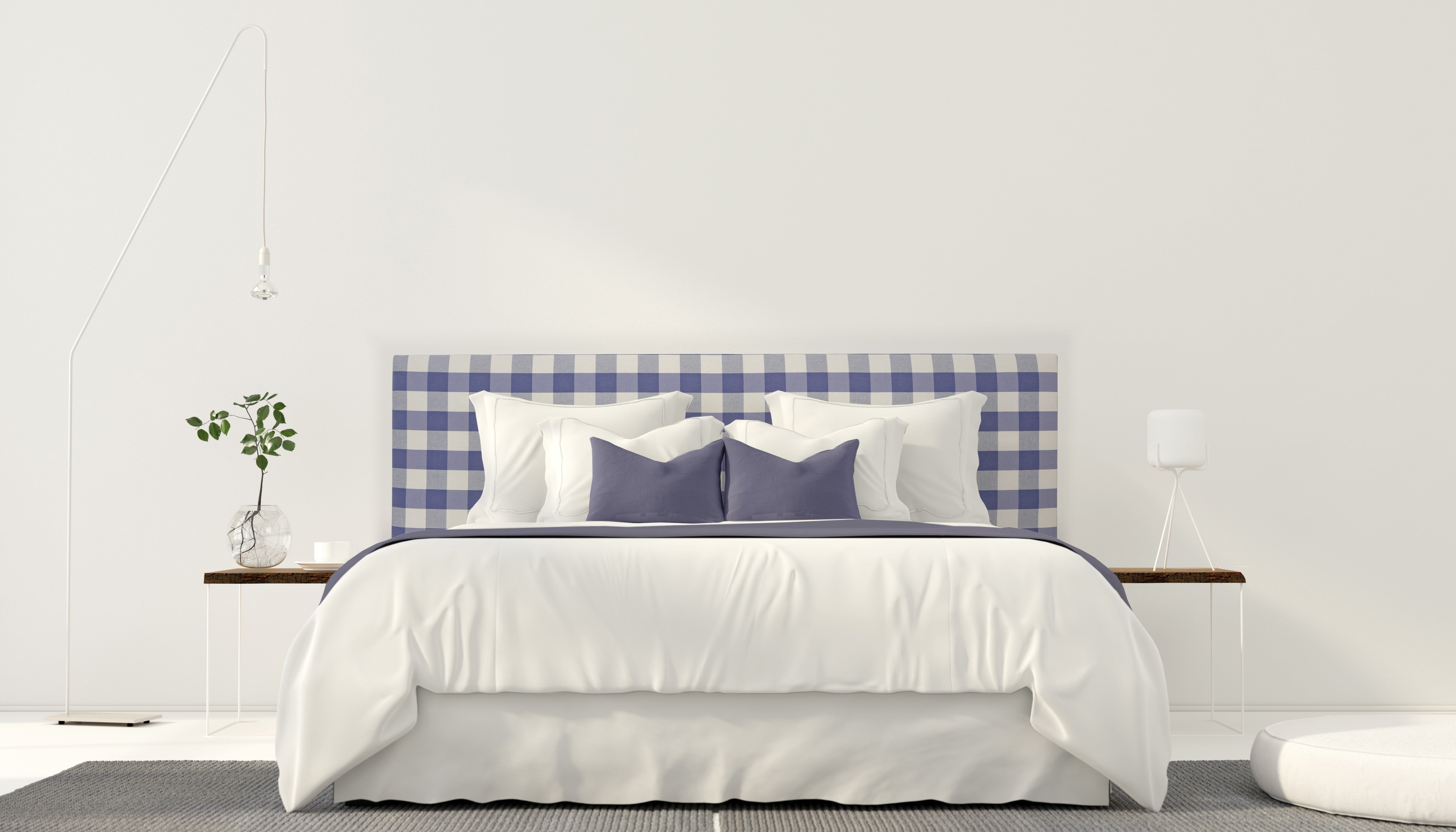 Tête de lit Billie 150 Vichy bleu