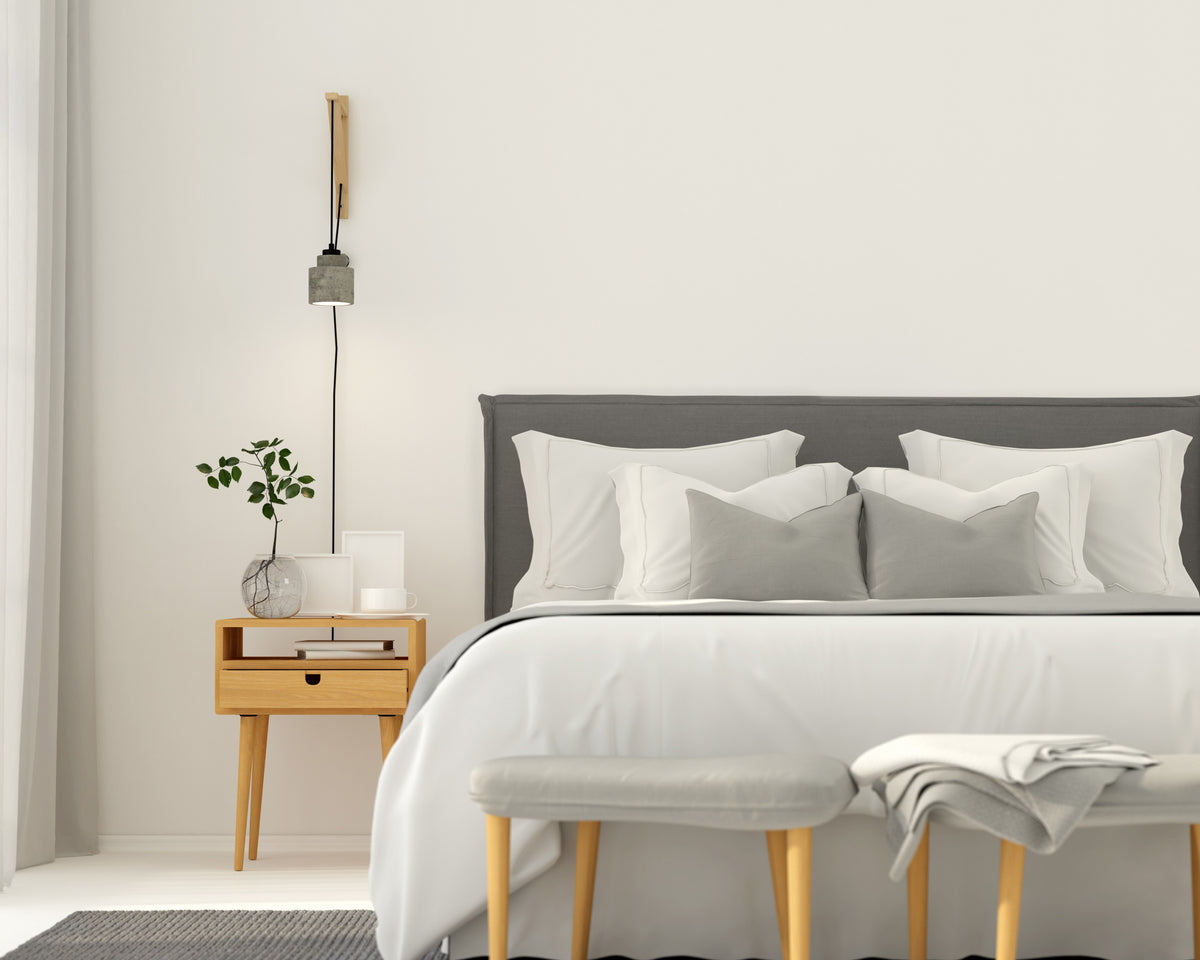 Linen upholstered headboard 135 Edmond Gray