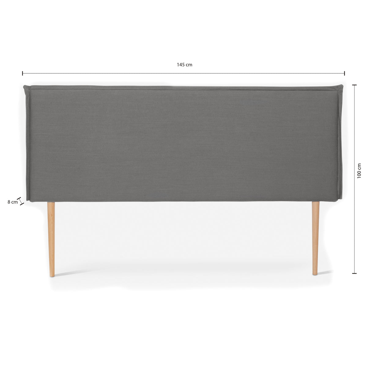 Linen upholstered headboard 135 Edmond Gray