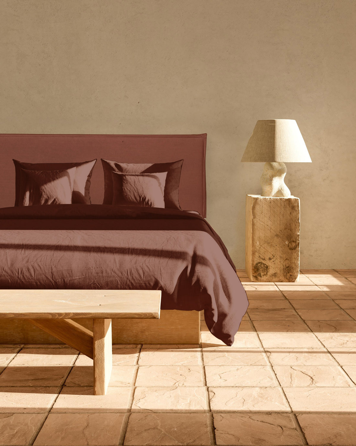 Headboard upholstered linen 135 Edmond Teja