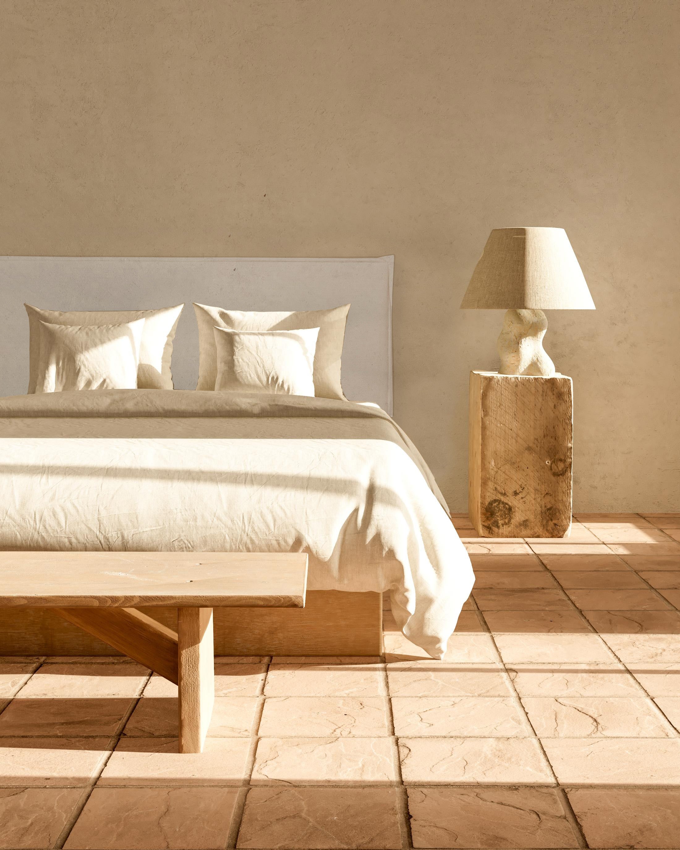 Cabecero tapizado lino 150 Edmond natural