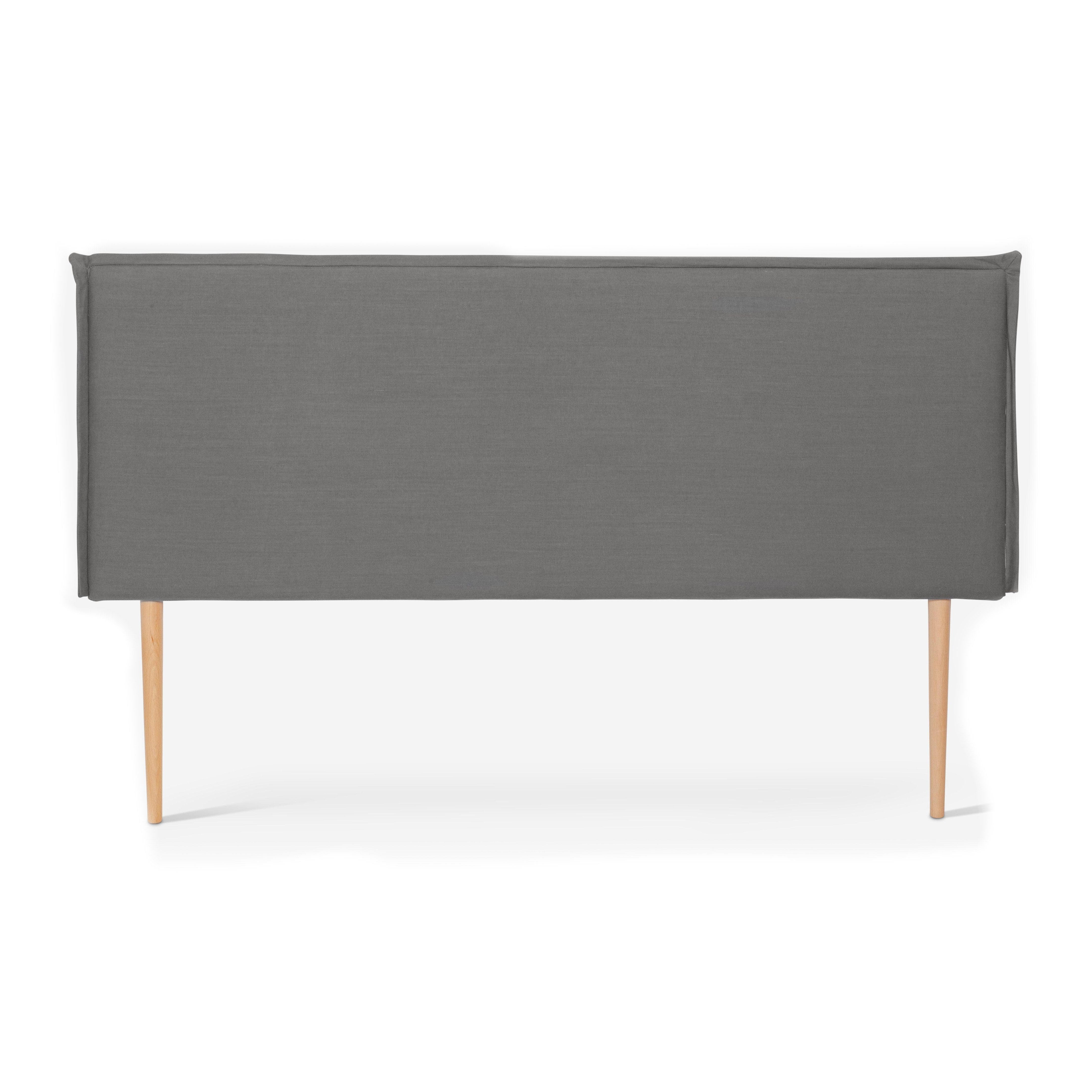 Headgear upholstered linen 150 Edmond Grey