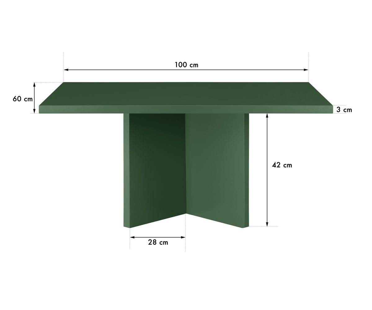 Mesa baja rectangular Charla  Cedar 100x60