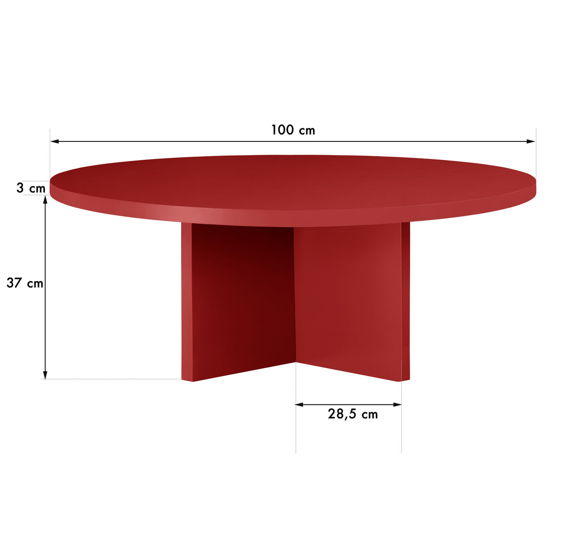 Mesa baja redonda Pausa Flame 100