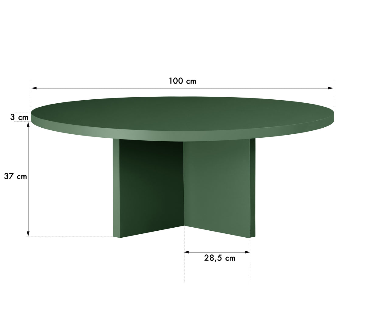 Round low table Pause Cedar