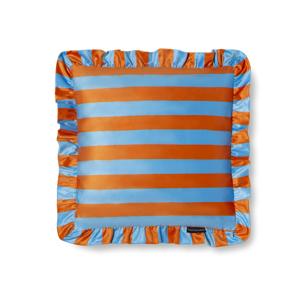 Cojín Ruffle Velvet Orange - Blue