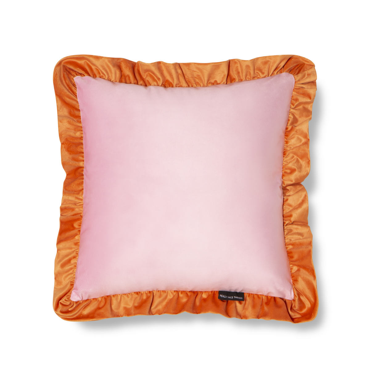 Cojín Ruffle Velvet Orange - Rose Pink