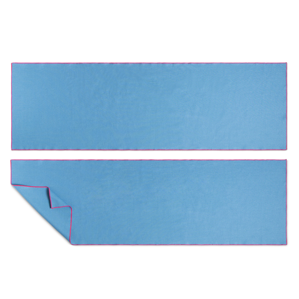 Set 2 caminos de mesa Contrast Edge Azul