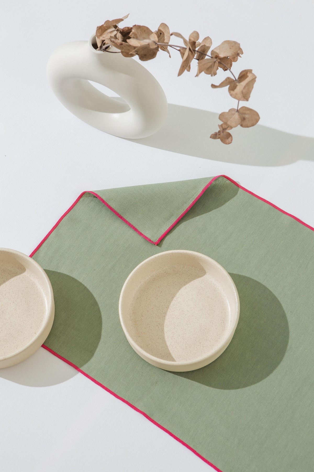 Set 2 caminos de mesa Contrast Edge Acqua