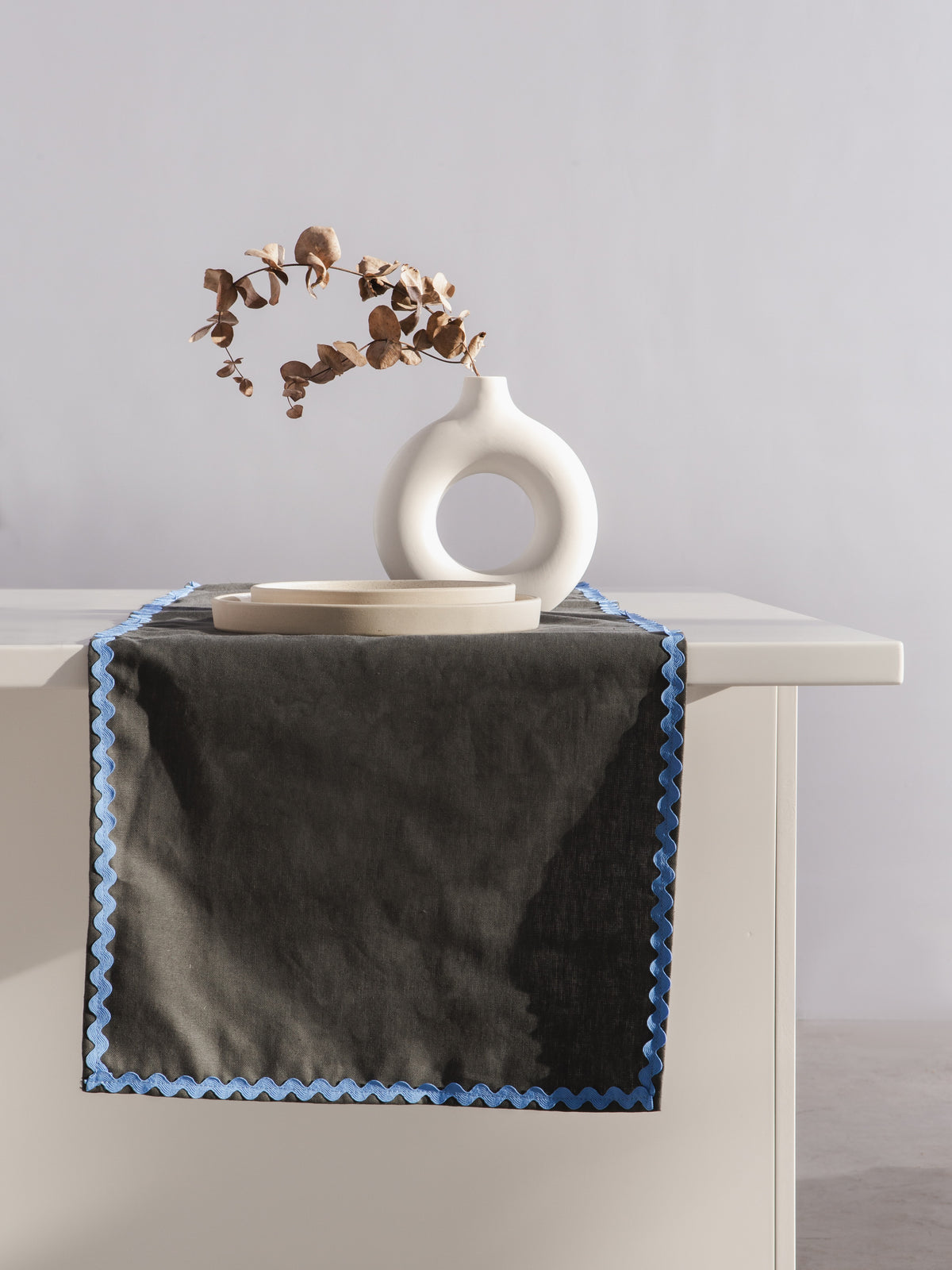 Set 2 Caminos de mesa Wavy Gris