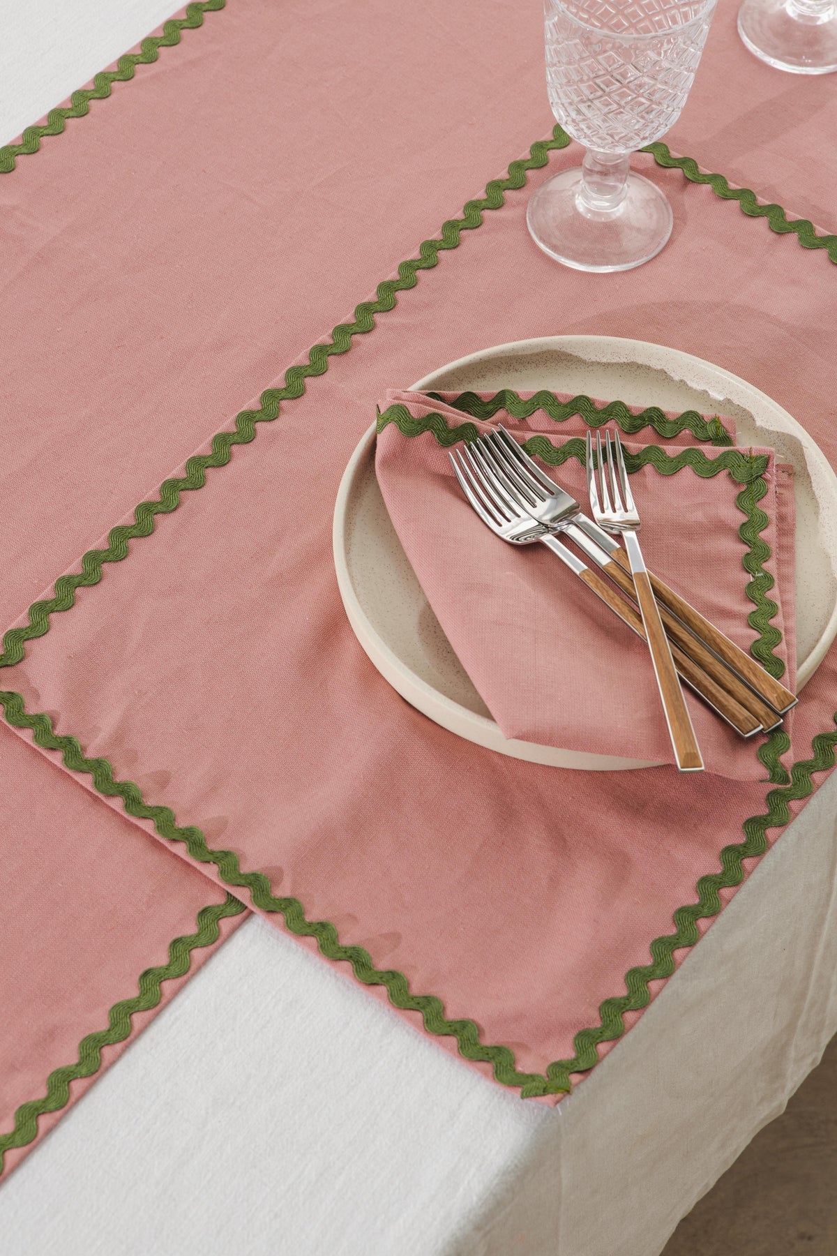 Set 4 servilletas Wavy Pink