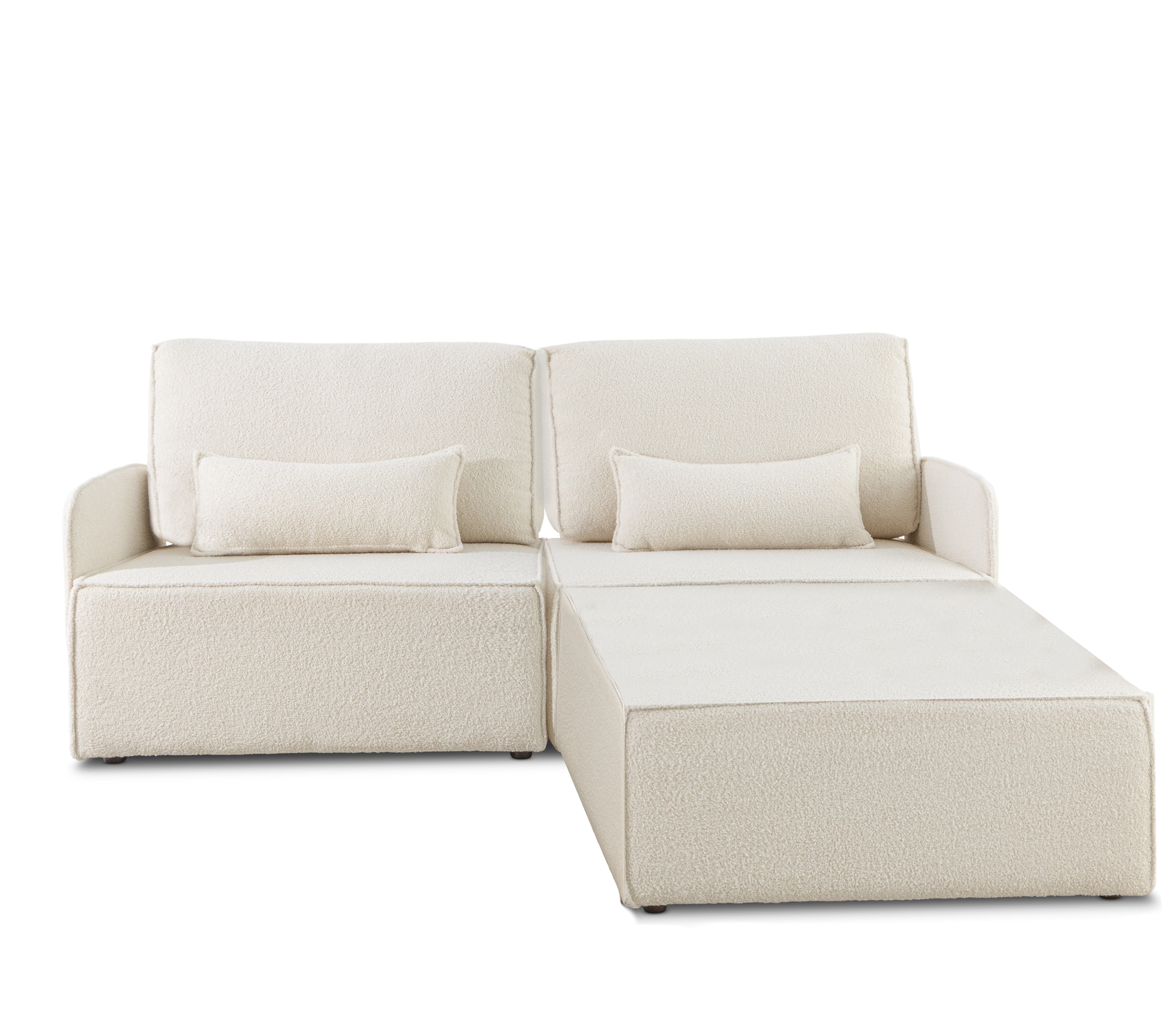 Sofa Modular Lea 2 plazas Chaiselongue Snow