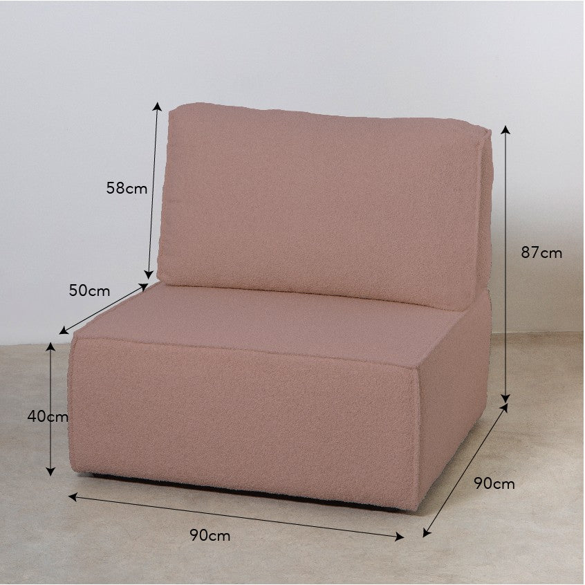 Sofa Modular Lea 2 plazas Chaiselongue sotf Pink
