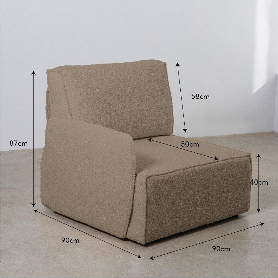 Sofa Modular Lea 3 plazas Chaiselongue Stone