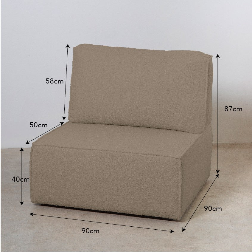 Sofa Modular Lea 3 plazas Chaiselongue Stone