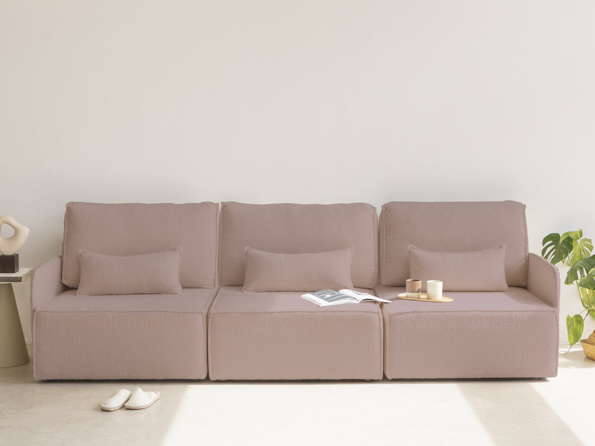 Sofa Modular Lea 3 plazas Chaiselongue Soft Pink