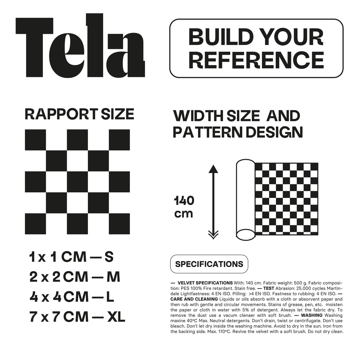 Tela velvet Checkerboard 024