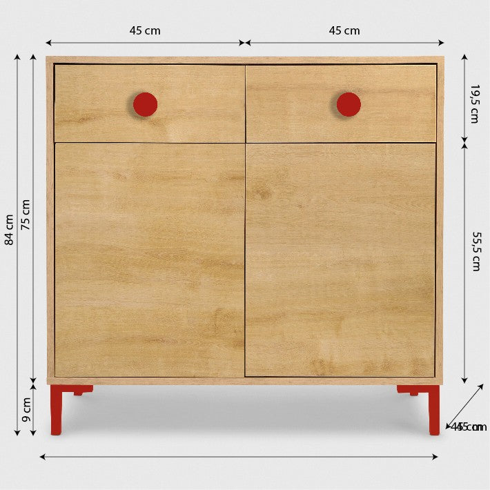Comoda Alise Kids Roble Red