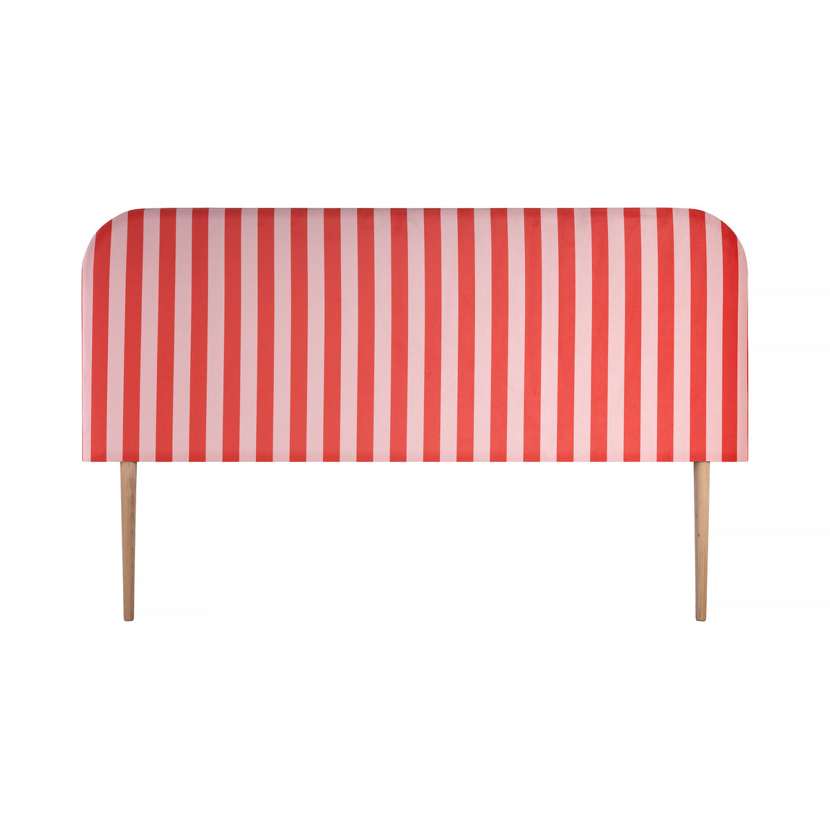 Cabecero Eddie Tapizado Velvet (Stripes Red Pink)