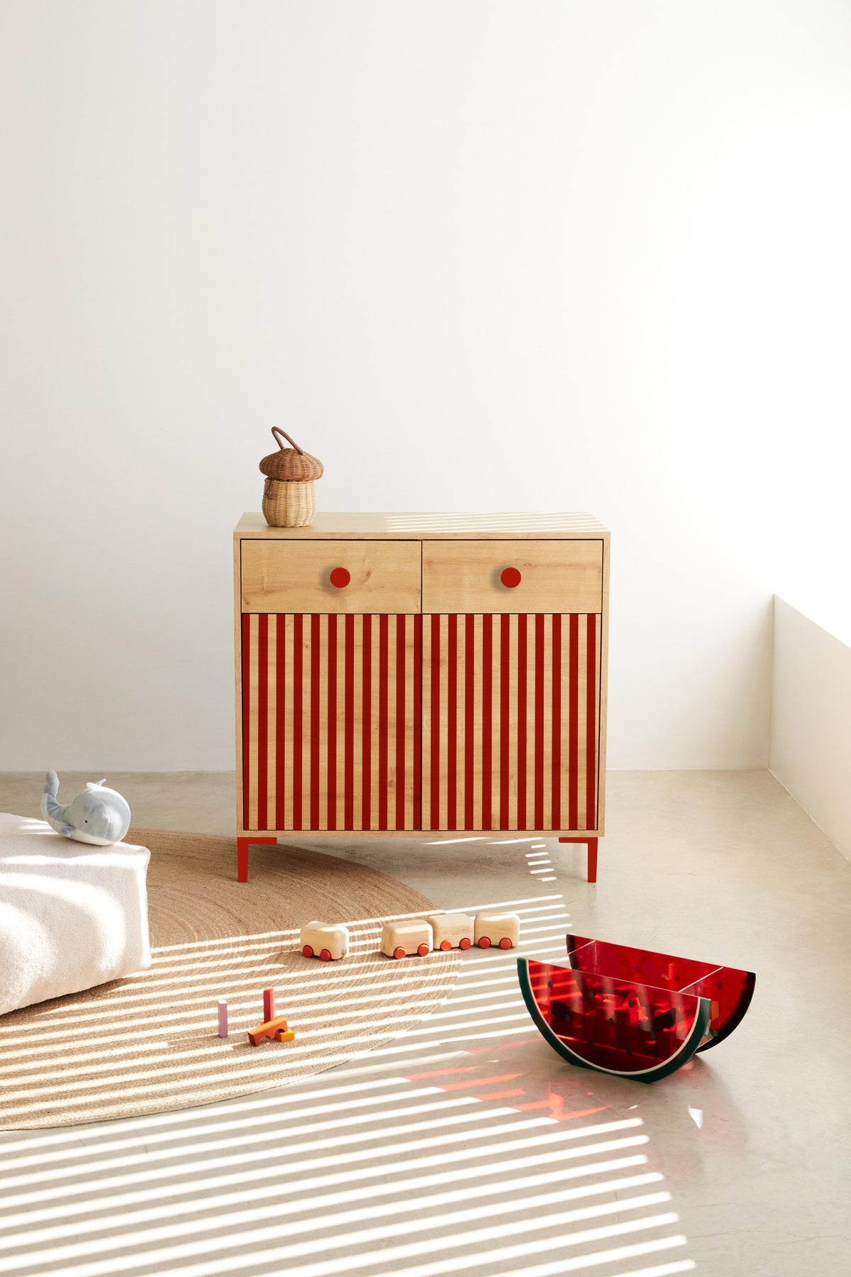 Comoda Alise Roble Red Stripes